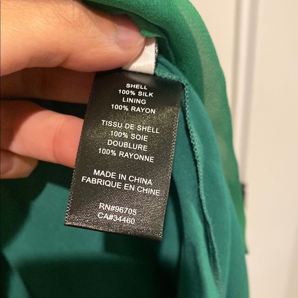 Chic Green Silk Dress, size 2, Rebecca Taylor - Picture 6 of 7